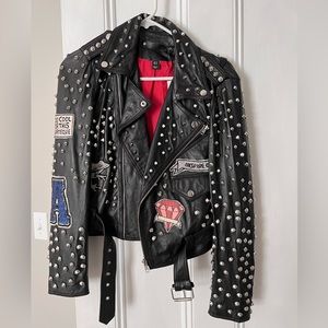 Zara leather studded jacket
